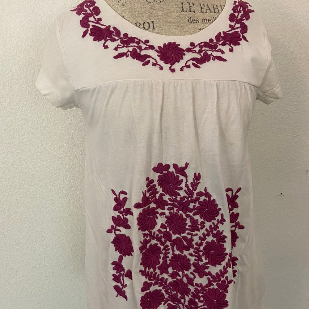 Beautifully embroidered top, Garnet Hill